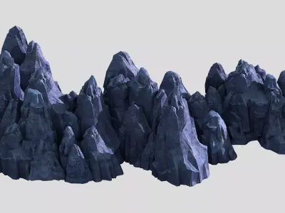 3D map with - Stones 04 3D model