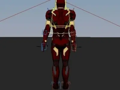Iron Man Civil War Mark 45 Rigged Low-poly 3D model