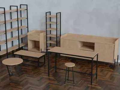 Bedroom furniture setz 3D model