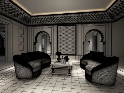 WHITE VILLA 3D model buy
