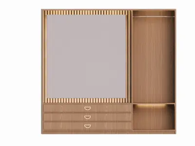 modern closet 3D model purchase
