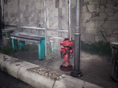 Street Props  49 Assets Low-poly 3D model