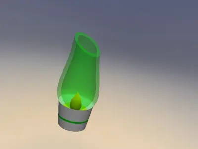 Flower bottle light Free 3D print model