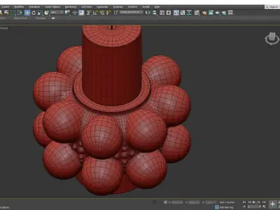 One of the Three Beautiful Bubble Glass Pendant Low-poly 3D model