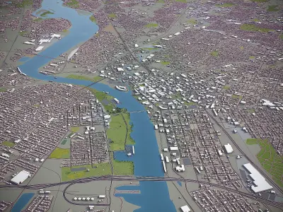 Toledo - 3D City Model Low-poly 3D model