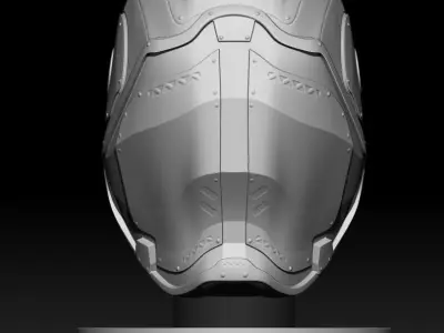 Sci-fi helmet 3D printable model 3D print model