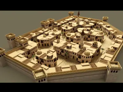 Arabic City- 3d Model 3D model