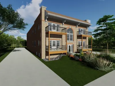 Apartment building 3D model