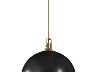 Single Dome Kitchen Island Pendant Light 3D model
