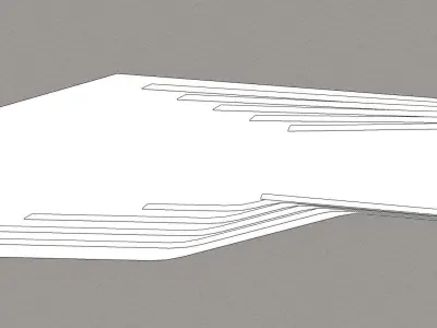 Contemporary boundary wall 3D model