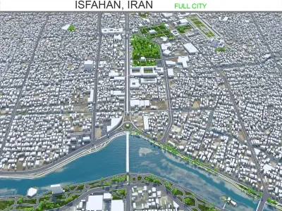 Isfahan City Iran Low-poly 3D model