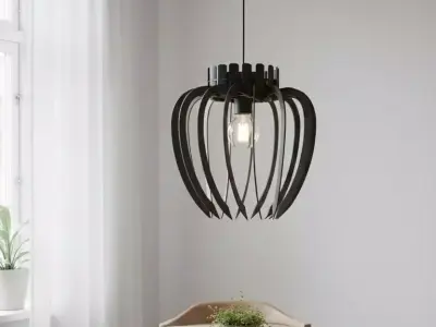 wood lamp laser cut file 3mm 3D print model