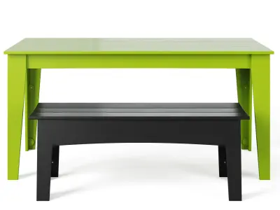 Alfresco Dining Table and Bench by Loll designs 3D model
