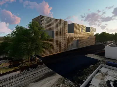 Simmons Hall MIT 3D model