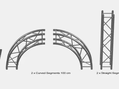 Modular Aluminum Arch Truss System Event Entrance  3D model