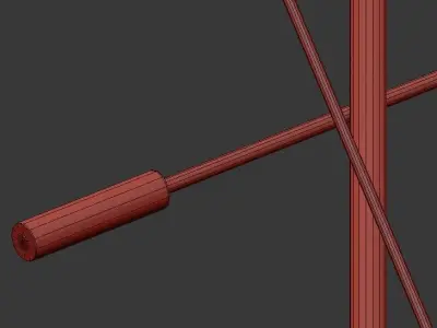 Sinatra three light fixtures hanging from ceiling 3D model