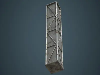 Pillar 1B Low-poly 3D model