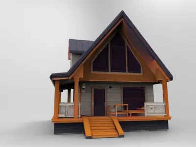 modern house 3D print model