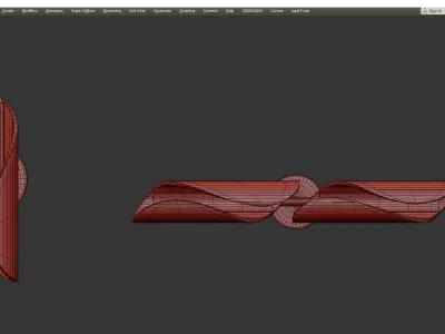 DELINA WALL Low-poly 3D model