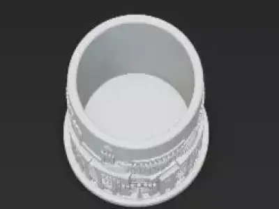 Sacred Inspired 3D Holder In Synagogue Shape Showpiece 3D print model