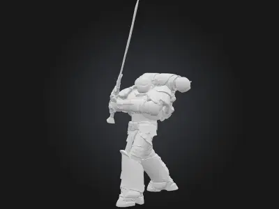  Dark Templar Warrior  Shadow-Forged Elite 3D Character Model 3D print model