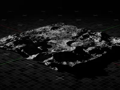 Moon Mountain 4 with 8K Textures 3D model