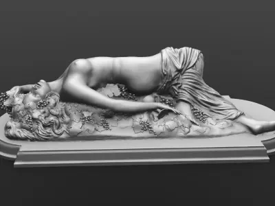 Bacchante Maenad sculpture 3D print model