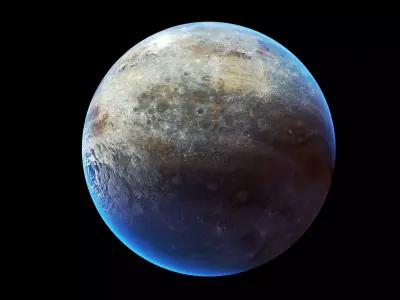 Planet Sci Fi Low-poly 3D model