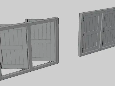 Wood Windows 3D model