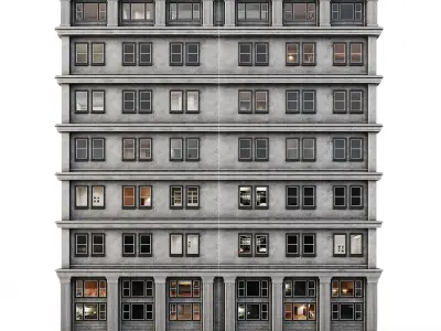Tenement Building Low-poly 3D model