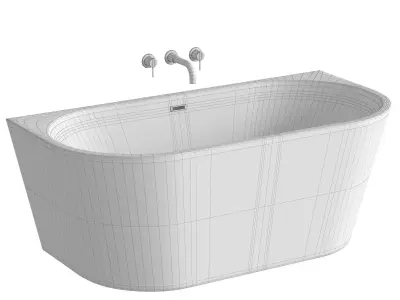 Apollo Modern Curved Bathtub Low-poly 3D model