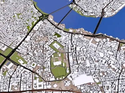 Istanbul City of Turkey Low-poly 3D model