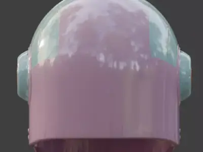 Chibi Robot Helmet Toy 3D Model Low-poly 3D model