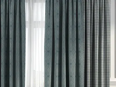 Curtain Set 244 3D model