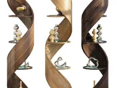 DNA Single Strand Low-poly 3D model