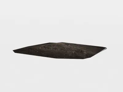 Ground patch Low-poly 3D model