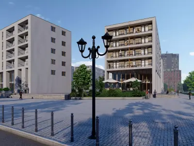 Lumion 11 Exterior Scene Modern Houses Free 3D model