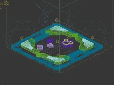 Disney main city - floor 01 3D model