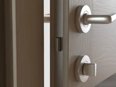 ArchViz Interior Door including hardware - Style Bavaria01 3D model