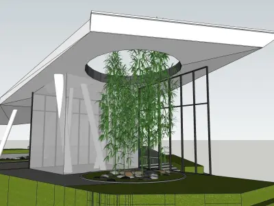 entertainment contemporary office building 3D model