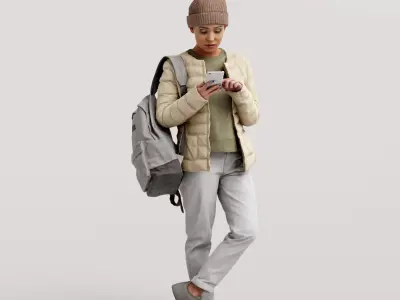 Humano 20-Collection 11 -  WINTER AUTUMN PEOPLE - 20x 3D models  3D model