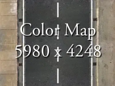 Realistic Road High Res 5980 x 4248 3D model