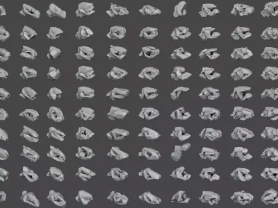 Scifi hard surface kitbash 3D model