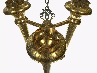 Medieval chandelier 3D model