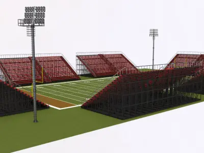 American Football Stadium 3D model