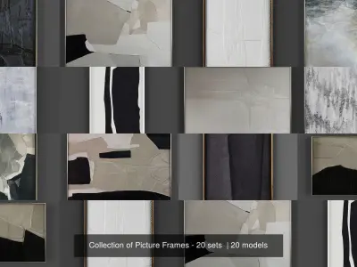 Collection of Picture Frames - 20 sets  3D Model Pack