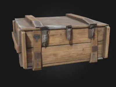 Wooden Crate  Classic Storage Prop 3D model