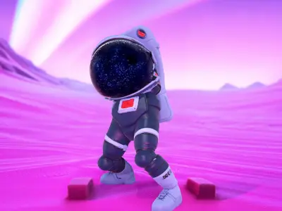 Galactic Explorer Astronaut model pack Low-poly 3D model