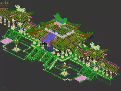 Xiqiao City Palace - Main Hall 3D model