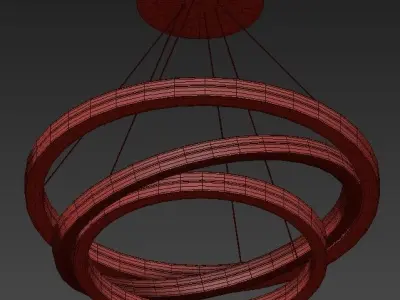 Tania Trio Circular LED Chandelier 3D model